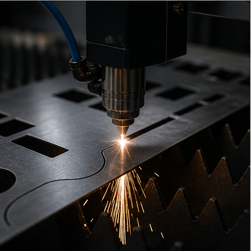 Industrial laser cutting process